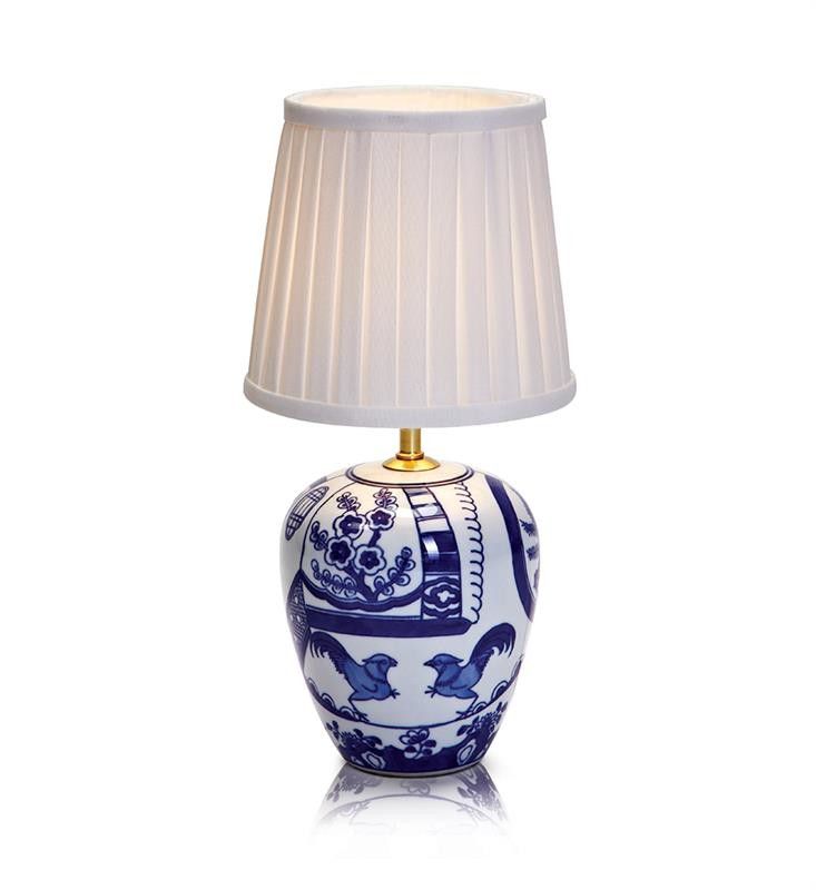Modro-bílá stolní lampa Markslöjd Goteborg, výška 33 cm - Bonami.cz