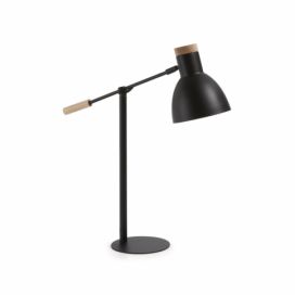 Černá kovová stolní lampa Kave Home Tescarle