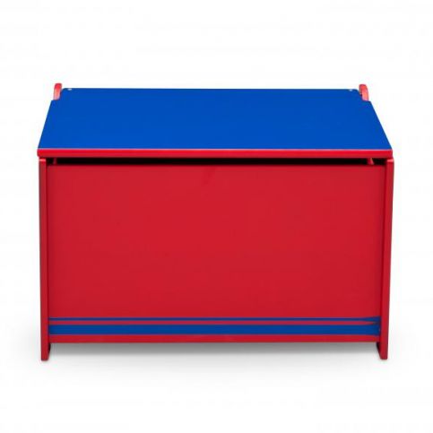 Forclaire Dřevěná truhla na hračky modro - červená - ATAN Nábytek