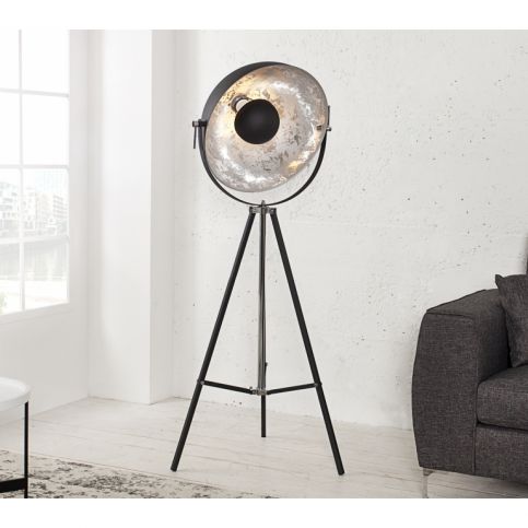 INV Stojací lampa Silueta XL 160 cm černá-stříbrná - Design4life