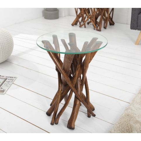 INV Odkládací stolek FIX 40cm hnědý - Design4life