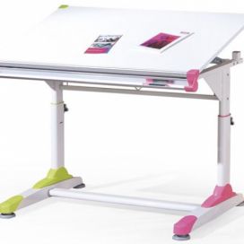 HALMAR Dětský rostoucí psací stůl Collorido bílo-zeleno-růžový