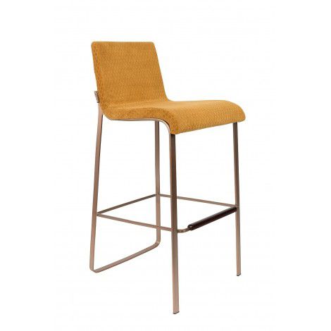 Žlutá barová židle Dutchbone Fiore, výška 100 cm - Bonami.cz