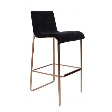 Černá barová židle Dutchbone Fiore, výška 100 cm - Bonami.cz