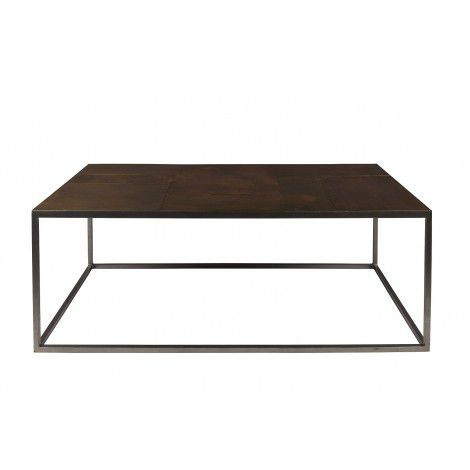 Hnědý kovový konferenční stolek DUTCHBONE Lee 110 x 55 cm - Bonami.cz
