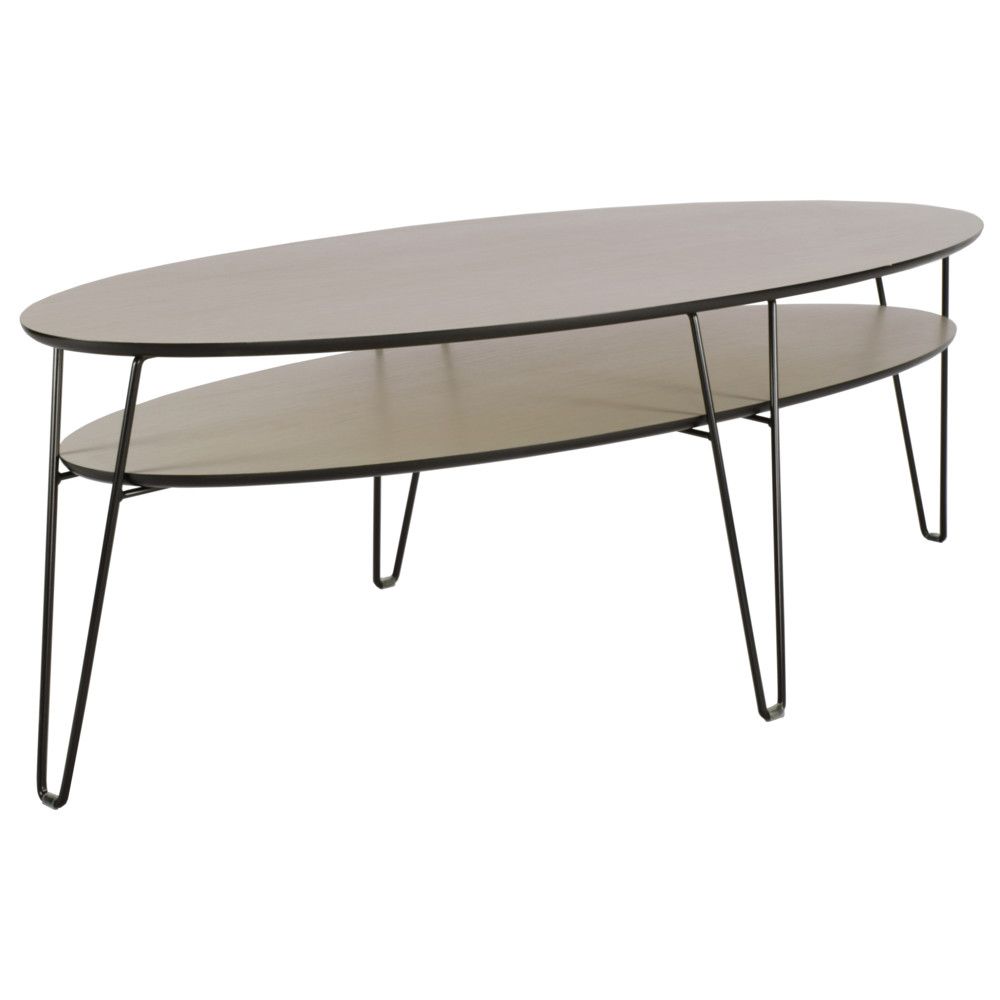 Konferenční stolek s černými nohami RGE Leon, šířka 150 cm - Bonami.cz