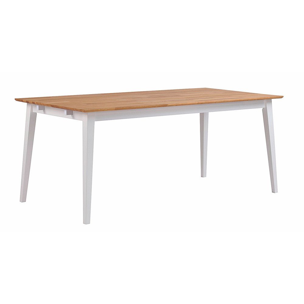 Přírodní dubový jídelní stůl s bílými nohami Rowico Filippa, 180 x 90 cm - Bonami.cz