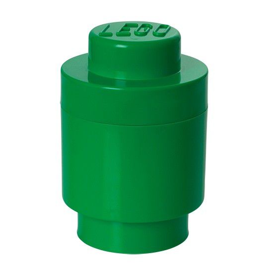 Zelený úložný kulatý box LEGO®, ⌀ 12,5 cm - Bonami.cz
