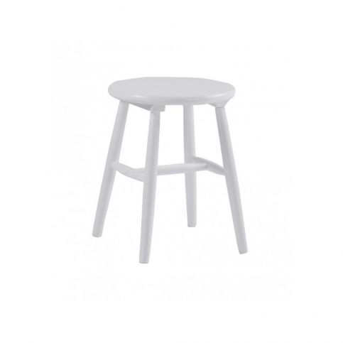 Bílá dřevěná stolička Rowico Python, ⌀ 36 cm - Bonami.cz