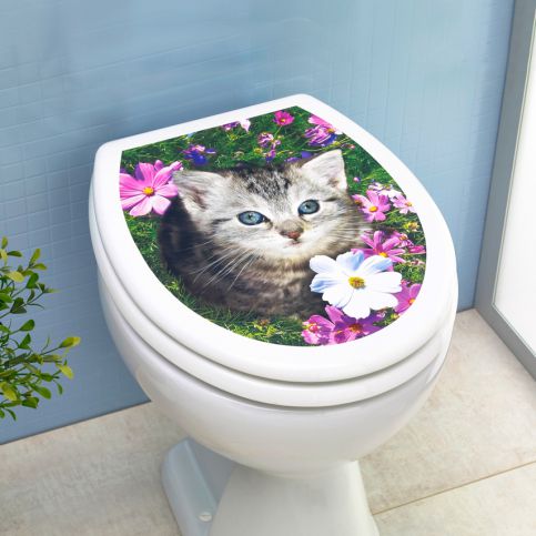 Nálepka na WC Kočka - Velký Košík