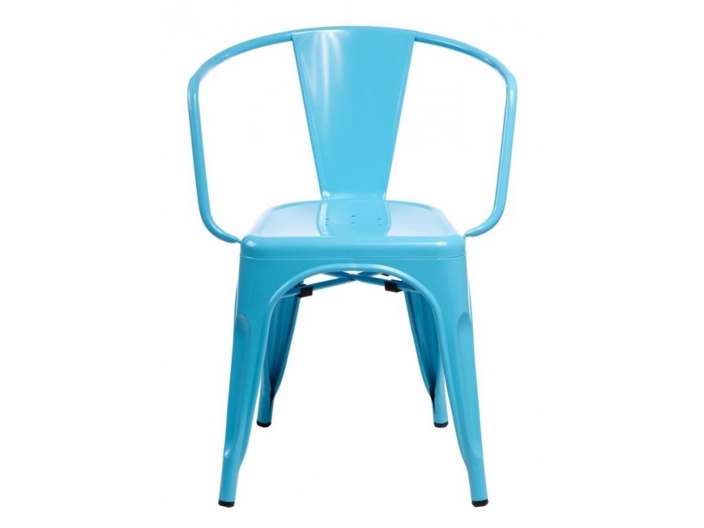Jídelní židle Paris Arms inspirovaná Tolix modrá  - 96design.cz