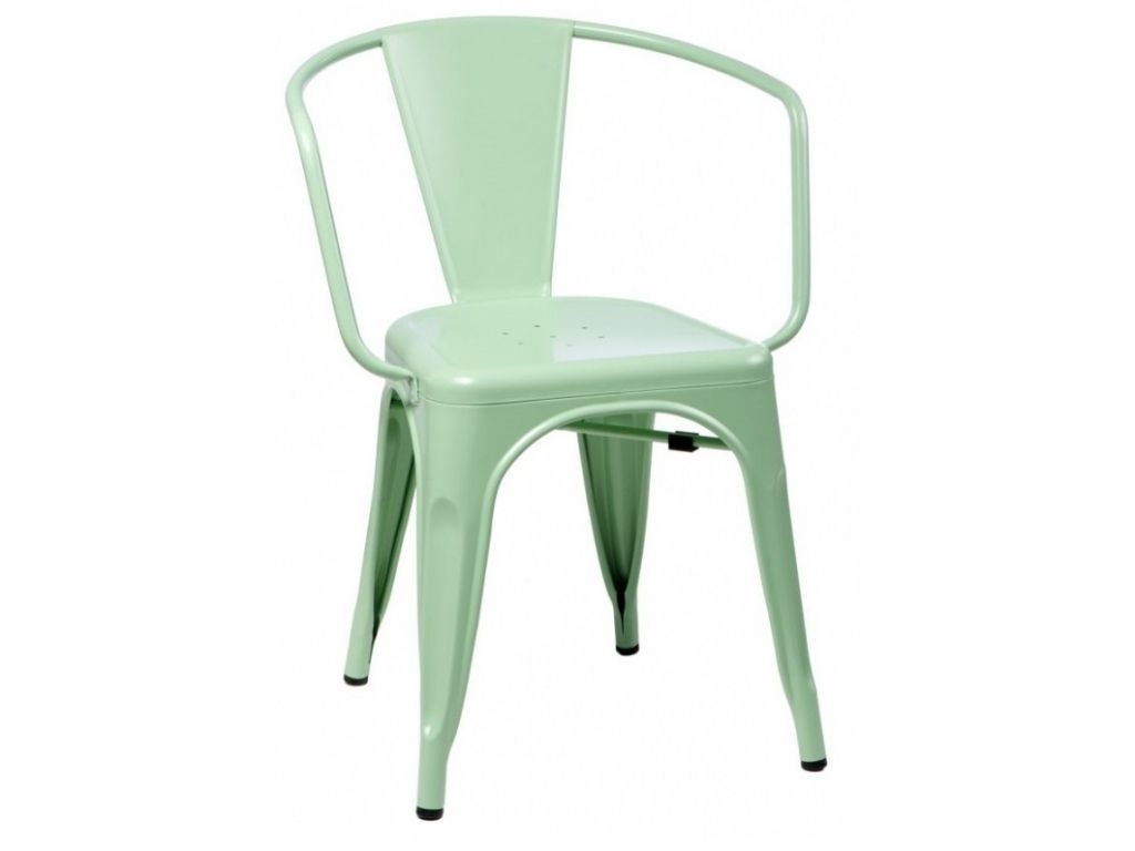 Jídelní židle Paris Arms inspirovaná Tolix zelená  - 96design.cz