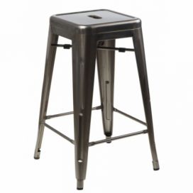 Barová židle Paris 66cm inspirovaná Tolix metalická 