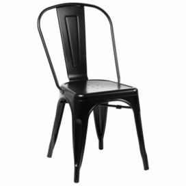 Jídelní židle Paris inspirovaná Tolix černá  96design.cz