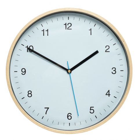 Modré nástěnné hodiny Hübsch Bell, ø 31 cm - Bonami.cz