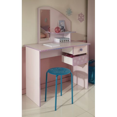 Dětský psací stůl Frozen - světle růžová/fialková - Nábytek Harmonia s.r.o.