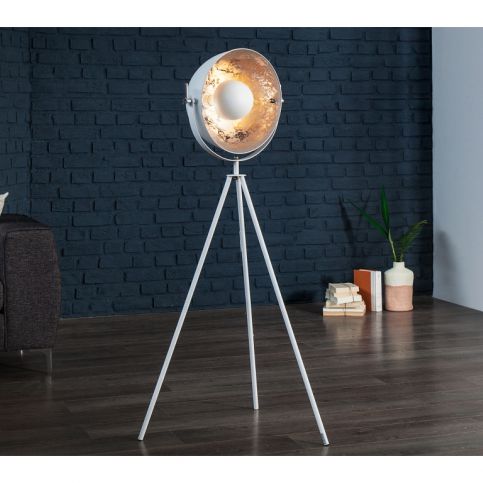 INV Stojací lampa Silueta 140 cm bílá-stříbrná - Design4life