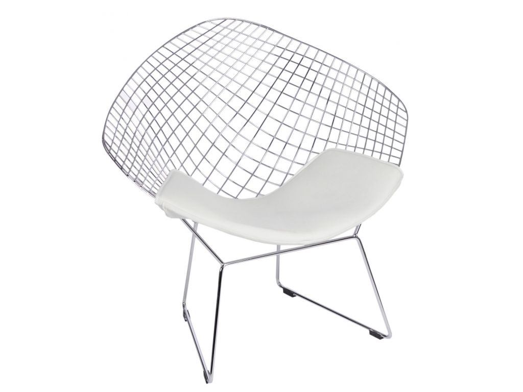 Jídelní židle HarryArm inspirovaná Diamond Armchair bílá  - 96design.cz