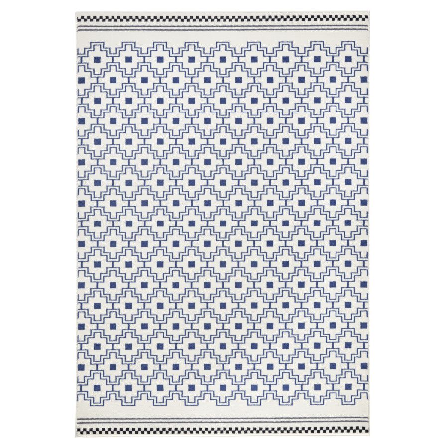 Modro-bílý koberec Zala Living Cubic, 70 x 140 cm - Bonami.cz