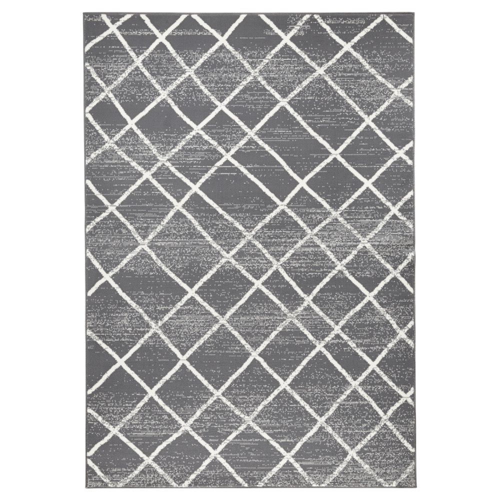 Tmavě šedý koberec Zala Living Rhombe, 70 x 140 cm - Bonami.cz