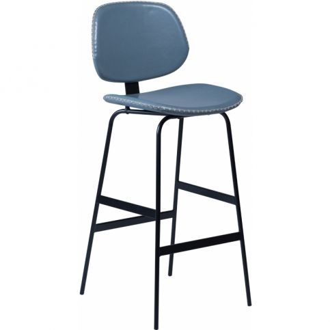 Barová židle DanForm Prime, šedá ekokůže, černá podnož DF200801915 DAN FORM - Designovynabytek.cz