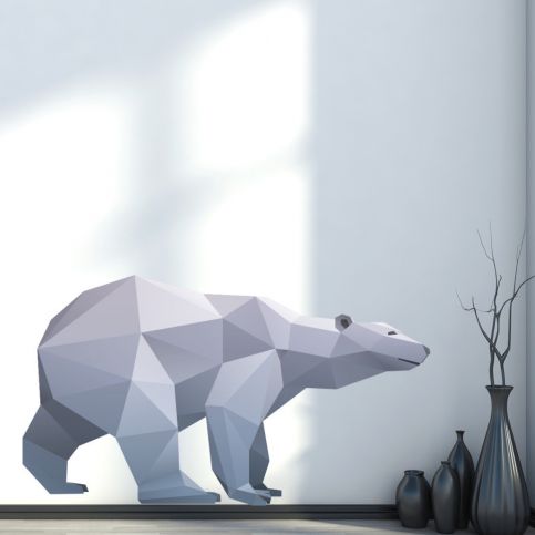 Samolepka Ambiance Origami Polar Bear - Bonami.cz