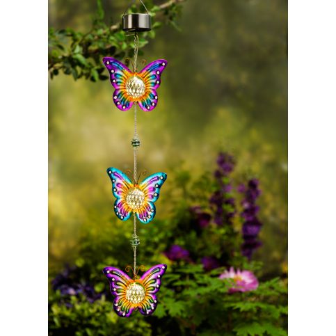 Solární dekorace Motýlí trio - Velký Košík
