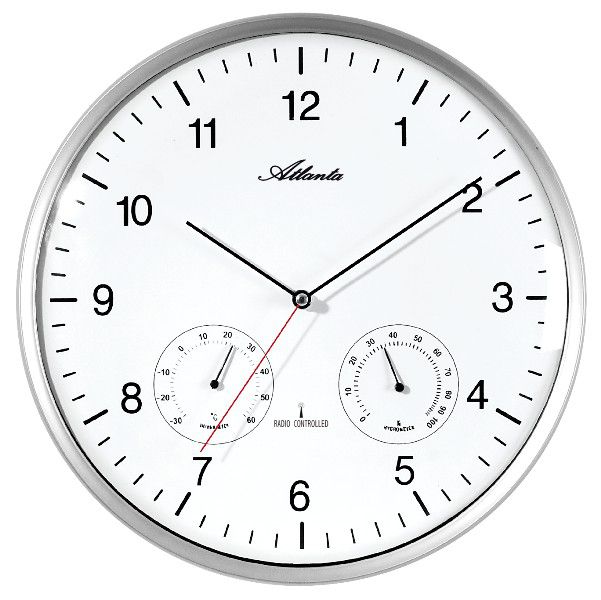Designové nástěnné hodiny AT4363-19 řízené signálem DCF - FORLIVING