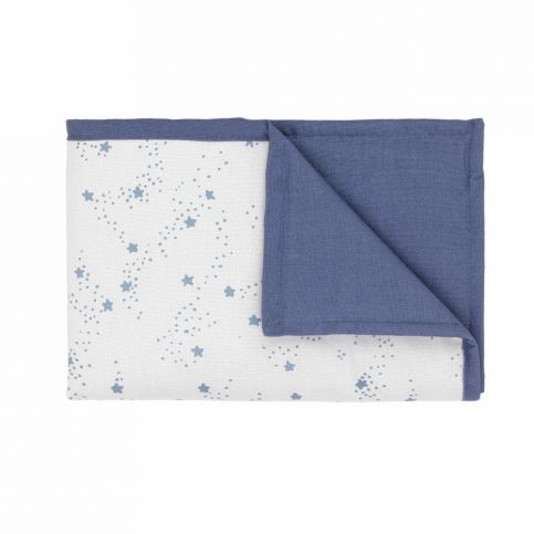 Modro-bílá dětská deka s modrými hvězdičkami Art For Kids Stars, 70 x 100 cm - Bonami.cz
