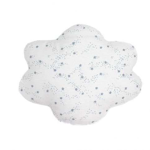 Bílý polštář s modrými hvězdičkami Art For Kids Cloud, 50 x 40 cm - Bonami.cz