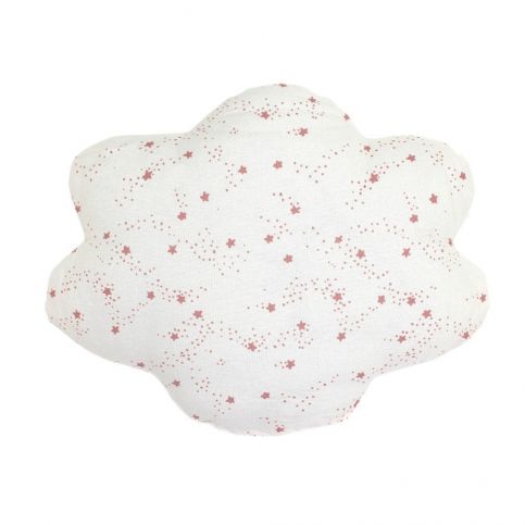Bílý polštář s růžovými hvězdičkami Art For Kids Cloud, 50 x 40 cm - Bonami.cz