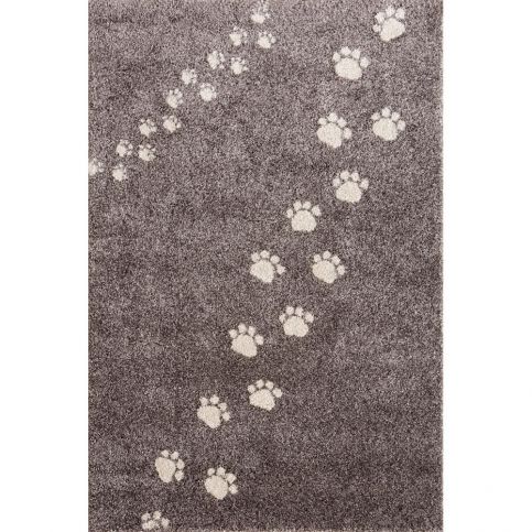 Šedý koberec Art For Kids Footprints, 100 x 150 cm - Bonami.cz