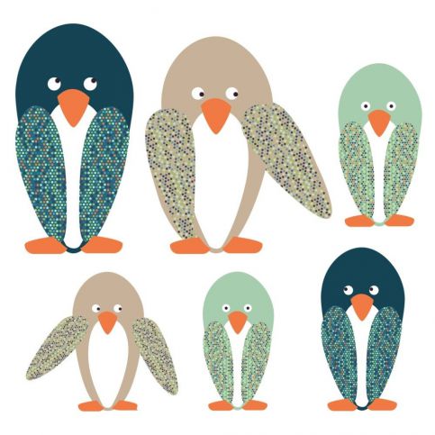 Nástěnné samolepky Art For Kids Penguin Family - Bonami.cz