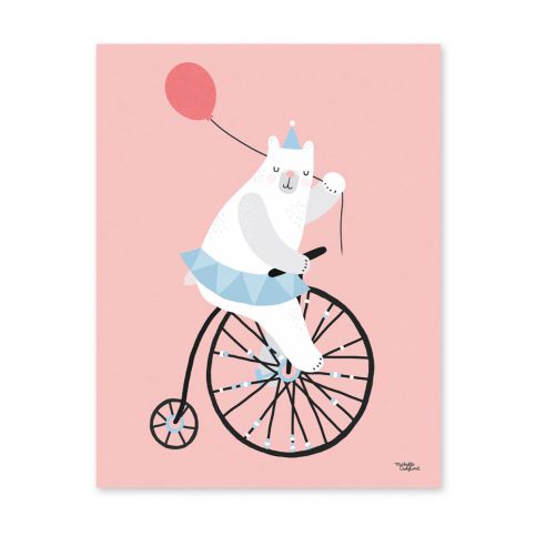 Plakát Michelle Carlslund Cycling Bear, 30 x 40 cm - Bonami.cz