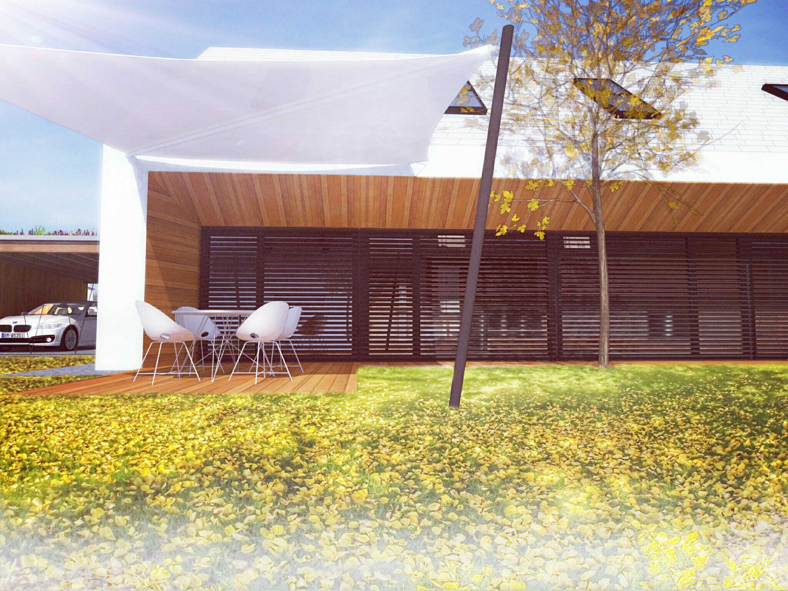 Moderní dům na venkově - terasa - 3K Architects s.r.o.