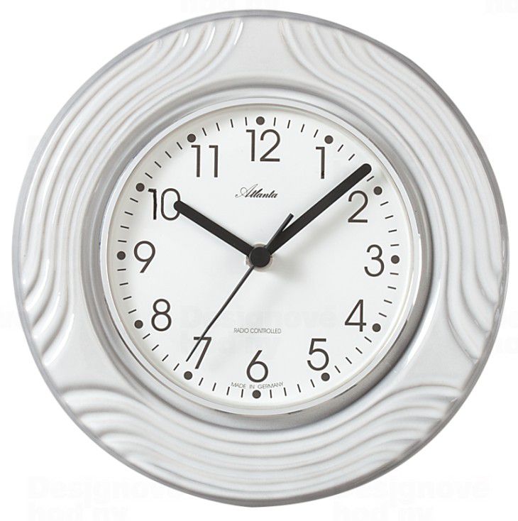 Designové nástěnné keramické hodiny AT6021 řízené signálem DCF - FORLIVING
