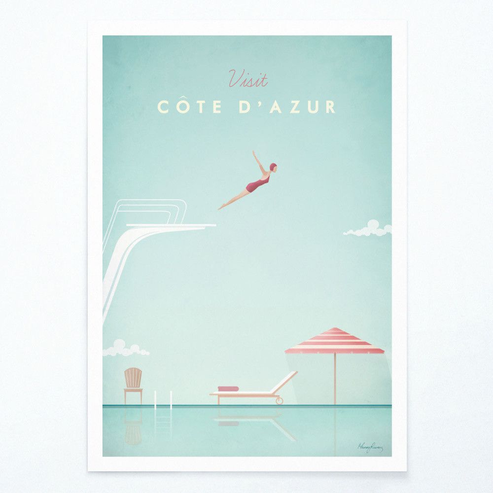Plakát Travelposter Côte d\'Azur, 50 x 70 cm - Bonami.cz