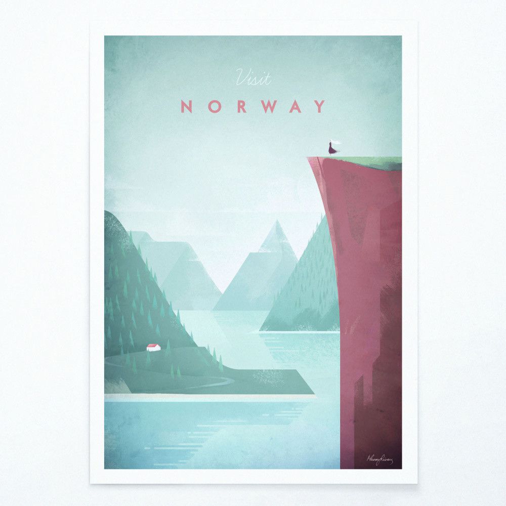 Plakát Travelposter Norway, 50 x 70 cm - Bonami.cz