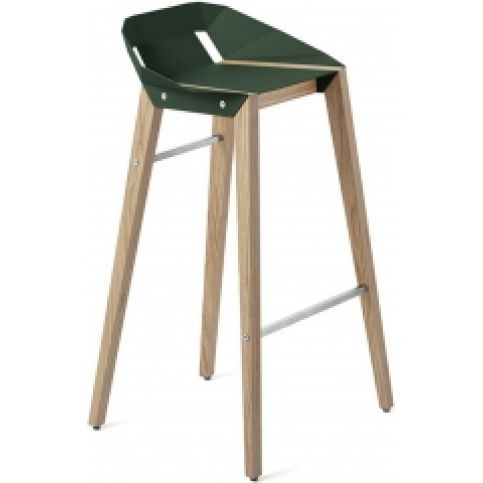 Barová židle Tabanda DIAGO, 75 cm, dubová podnož (RAL6005)  - Designovynabytek.cz