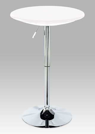 Barový stůl AUB-4010 plast / chrom Autronic Bílá - DEKORHOME.CZ