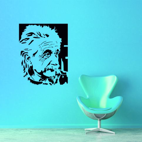 Samolepka na zeď - Albert Einstein (47x60 cm) - PopyDesign - Popydesign
