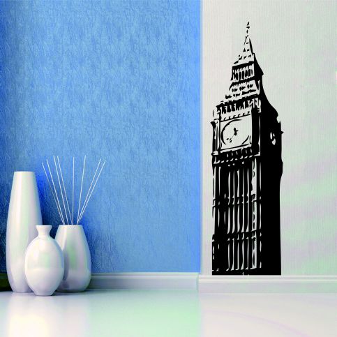 Samolepka na zeď - Big Ben (18x60 cm) - PopyDesign - Popydesign