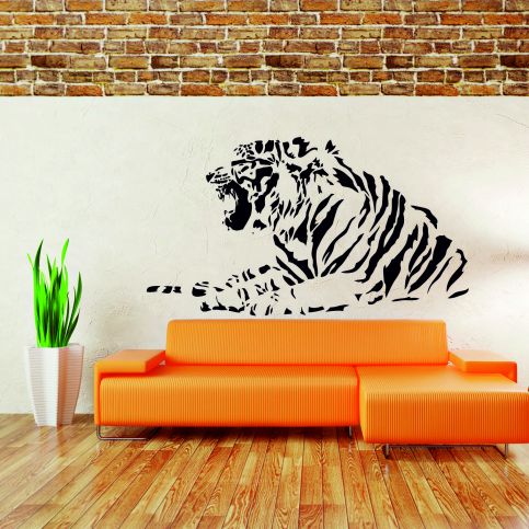 Samolepka na zeď - Indický tygr (120x67 cm) - PopyDesign - Popydesign