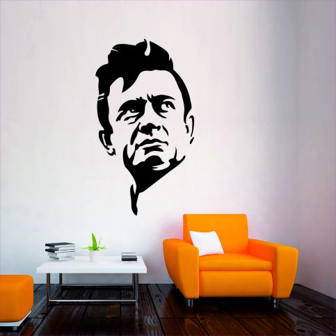 Samolepka na zeď - Johnny Cash (32x60 cm) - PopyDesign - Popydesign