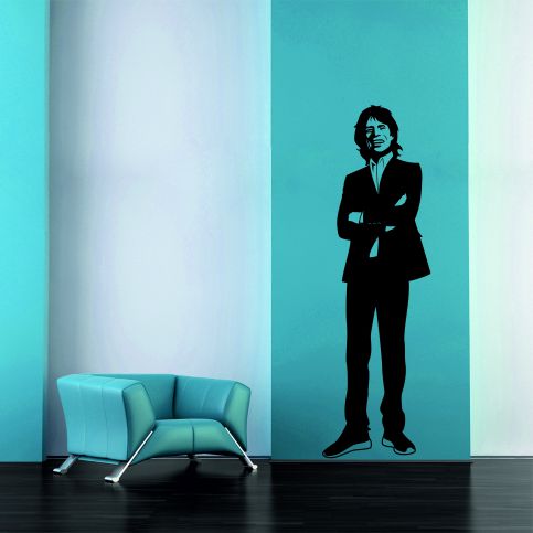 Samolepka na zeď - Mick Jagger (18x60 cm) - PopyDesign - Popydesign