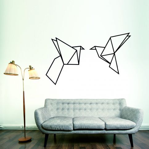 Samolepka na zeď - Origami hrdličky - PopyDesign - Popydesign