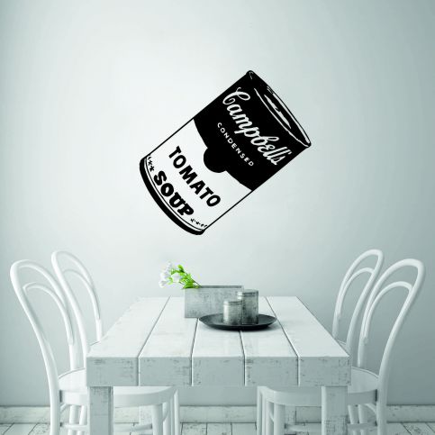 Samolepka na zeď - Plechovka Andy Warhol Tomato (36x60 cm) - PopyDesign - Popydesign