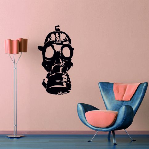 Samolepka na zeď - Plynová maska (32x60 cm) - PopyDesign - Popydesign