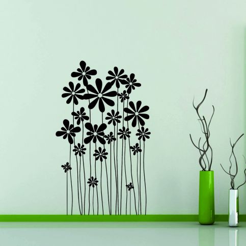 Samolepka na zeď - Pnoucí květiny (36x60 cm) - PopyDesign - Popydesign