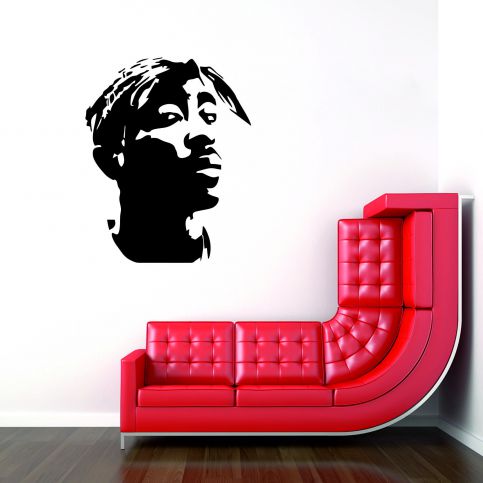 Samolepka na zeď - Tupac (48x60 cm) - PopyDesign - Popydesign